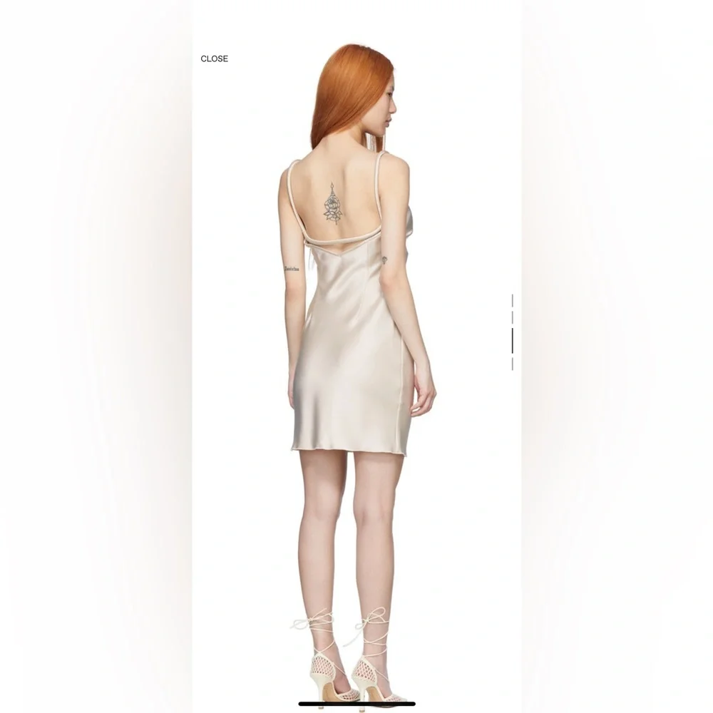 Nanushka malia satin cowl neck mini dress xxs - Picture 14 of 16
